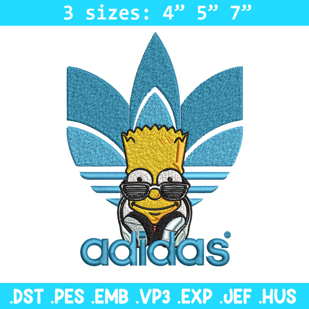 Bart simpson adidas Embroidery Design,Adidas Embroidery, Brand Embroidery, Embroidery File, Logo shirt, Digital download.jpg