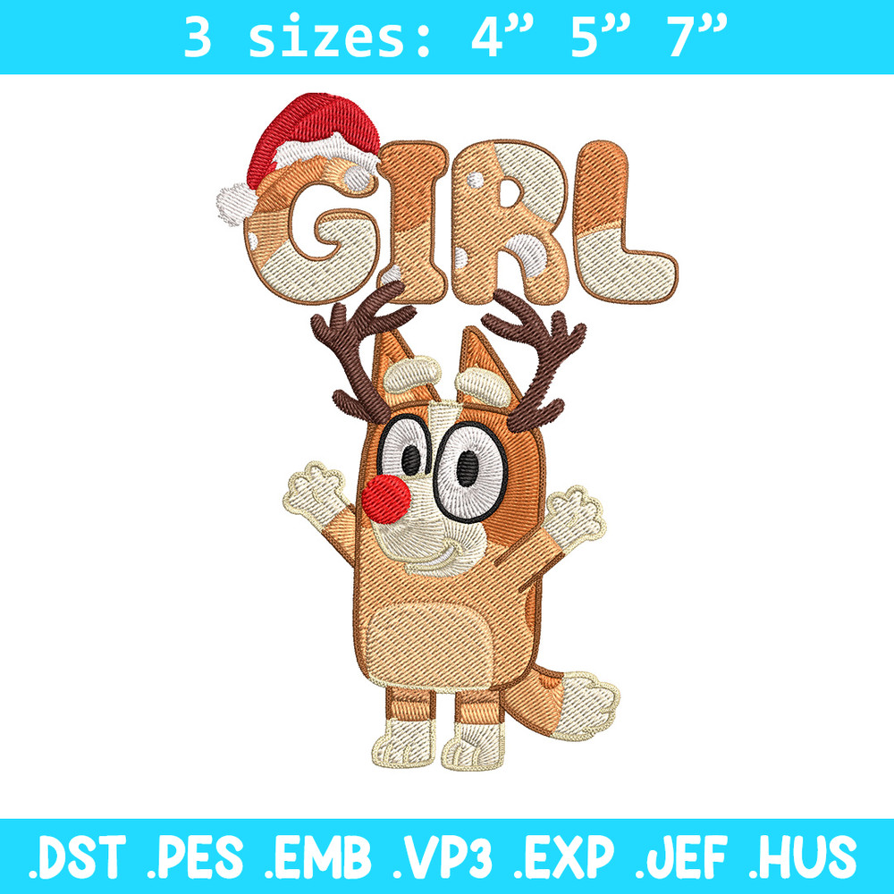 Bingo girl Embroidery Design, Bluey Embroidery, Embroidery File, Chrismas Embroidery, Anime shirt, Digital download.jpg
