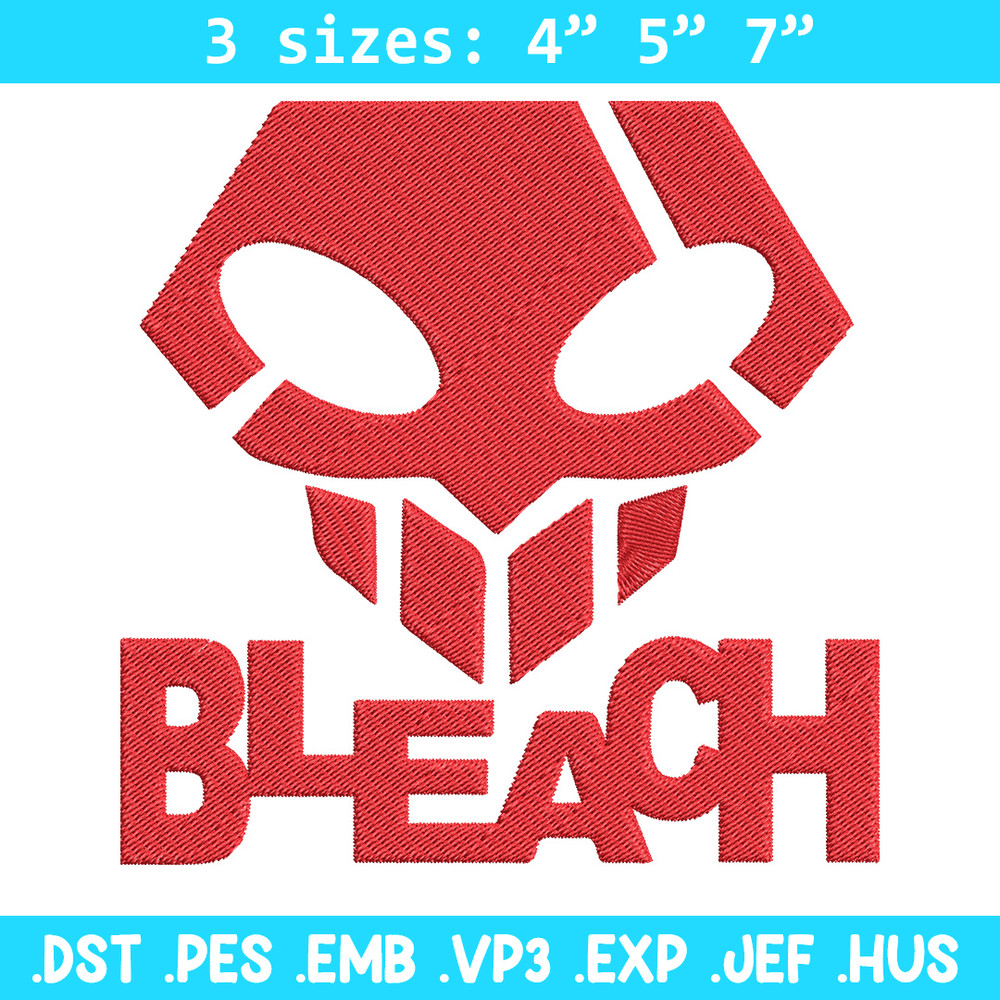 Bleach logo Embroidery Design, Bleach Embroidery, Embroidery File, Anime Embroidery, Anime shirt, Digital download.jpg