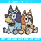 Bluey and Bingo Embroidery, Bluey Embroidery, Embroidery File, cartoon design, cartoon shirt, Digital download..jpg