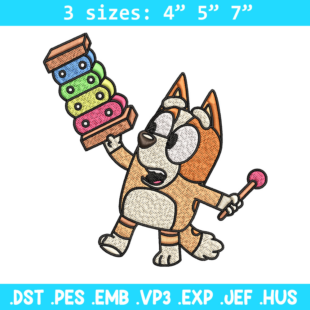 Bluey Bingo Embroidery, Bluey cartoon Embroidery, Embroidery File, cartoon design, cartoon shirt, Digital download..jpg