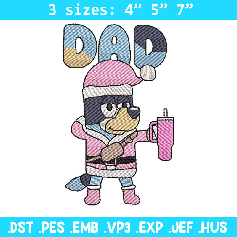 Bluey dad embroidery design, Bluey embroidery, Chrismas design, Embroidery file, Embroidery shirt,Digital download.jpg