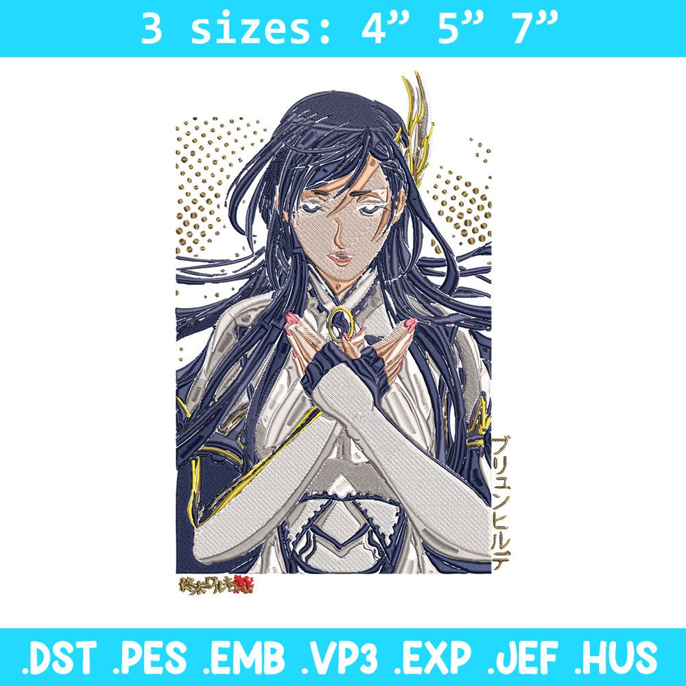 Brunhilde poster Embroidery Design, Ragnarok Embroidery, Embroidery File, Anime Embroidery, Anime shirt,Digital download.jpg