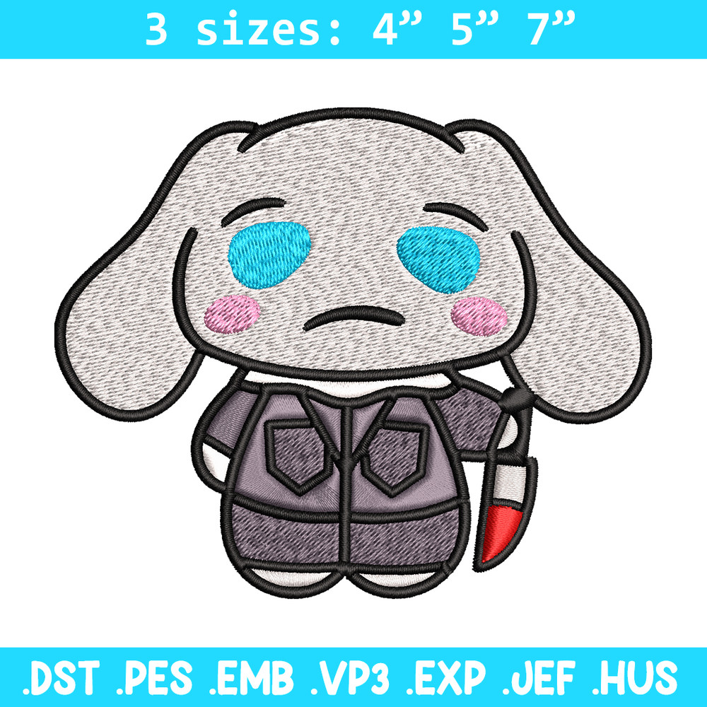 Bunny horror cartoon Embroidery design, Bunny horror Embroidery, logo design, Embroidery File, Instant download..jpg