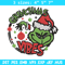 Christmas Vibes Grinch Embroidery design, Grinch Christmas Embroidery, Grinch design, Embroidery file, Digital download..jpg