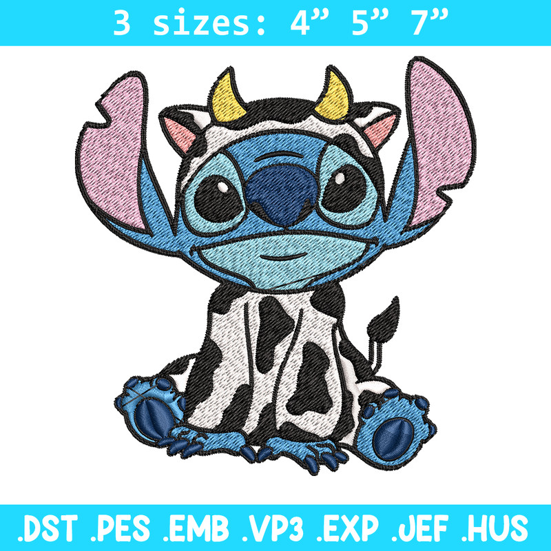 Cow Stitch Embroidery design, Cow Stitch Embroidery, cartoon design, Embroidery File, cartoon shirt, Digital download..jpg