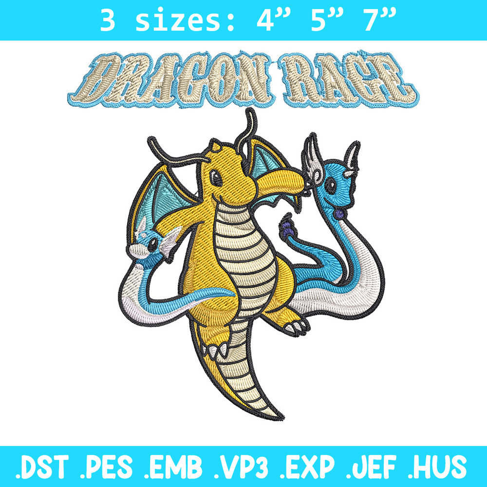 Dragonite Embroidery Design, Pokemon Embroidery, Embroidery File, Anime Embroidery,Anime shirt, Digital download.jpg