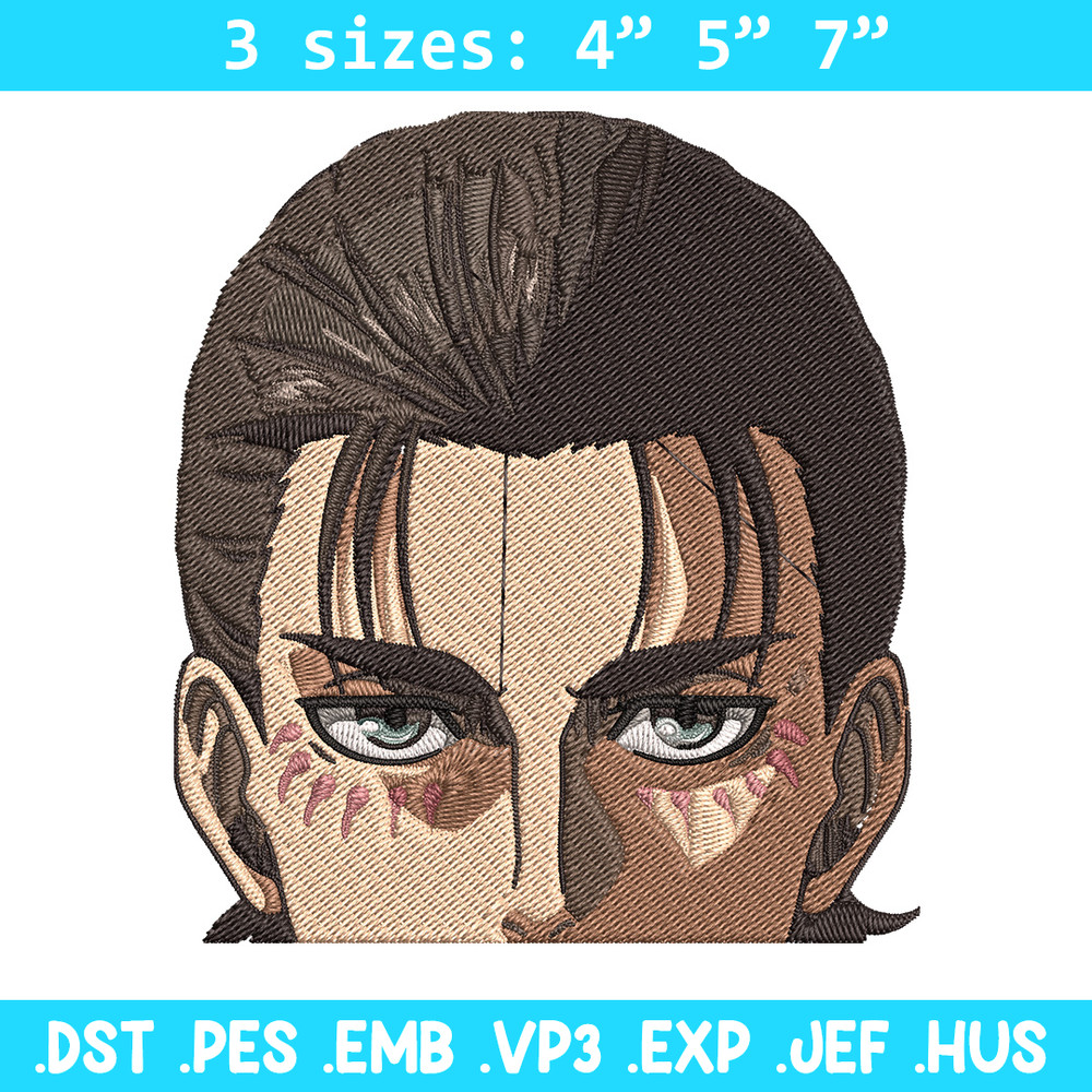 Eren Peeker Embroidery Design, Aot Embroidery, Embroidery File, Anime Embroidery, Anime shirt, Digital download..jpg