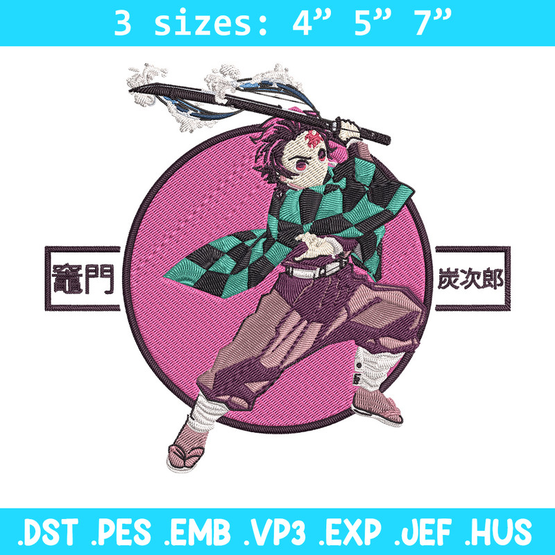 Kamado Tanjiro Embroidery Design, Demon slayer Embroidery,Embroidery File, Anime Embroidery,Anime shirt,Digital download.jpg