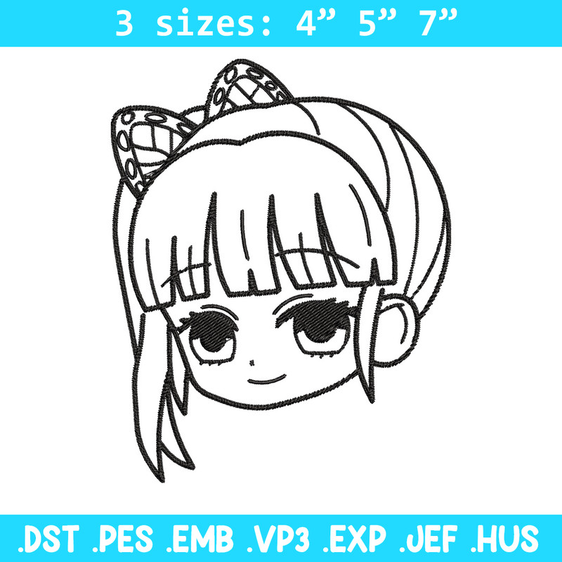 Kanao face Embroidery Design, Demon slayer Embroidery, Embroidery File, Anime Embroidery, Digital download.jpg