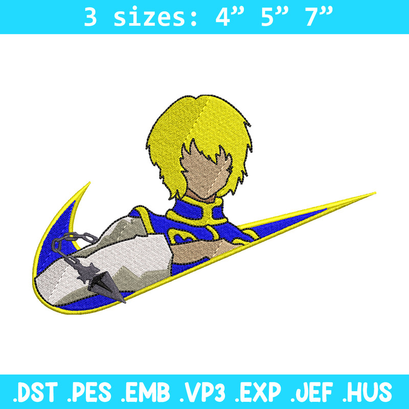 Kurapika Nike embroidery design, Hunter x hunter embroidery, Nike design, anime design, anime shirt, Digital download.jpg