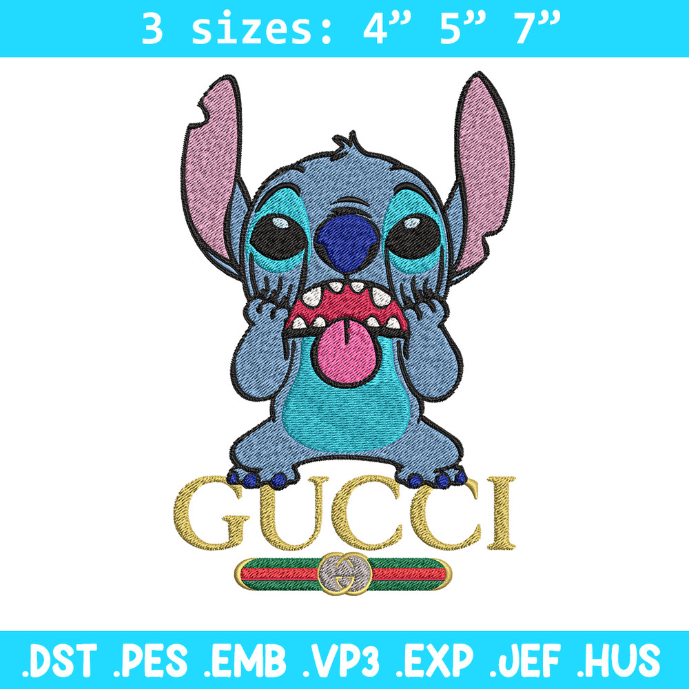 Logo Gucci Stitch Embroidery design, Disney Embroidery, Disney design, Embroidery File, cartoon shirt, Digital download..jpg