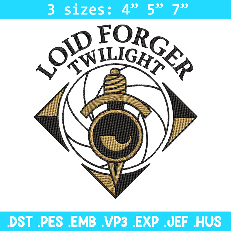 Loid forger Embroidery Design, Spy x family Embroidery, Embroidery File,Anime Embroidery, Anime shirt, Digital download.jpg