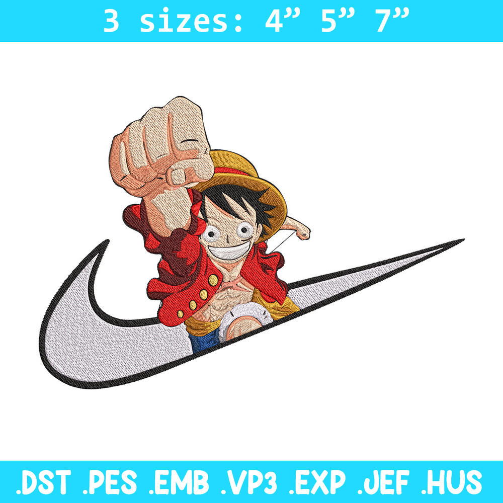 Luffy nike Embroidery Design, One piece Embroidery, Embroidery File, Nike Embroidery, Anime shirt, Digital download..jpg