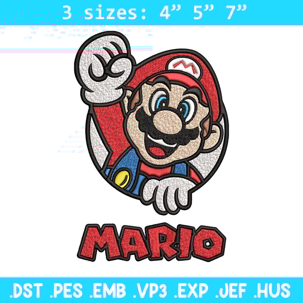 Mario Embroidery design, The Super Mario Bros Embroidery, Embroidery File, logo design, logo shirt, Digital download..jpg