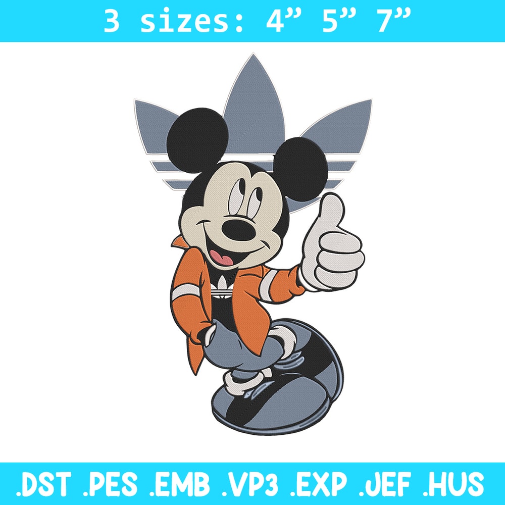 Mickey x adidas Embroidery Design, Mickey Embroidery, Embroidery File, Adidas Embroidery, Anime shirt, Digital download.jpg