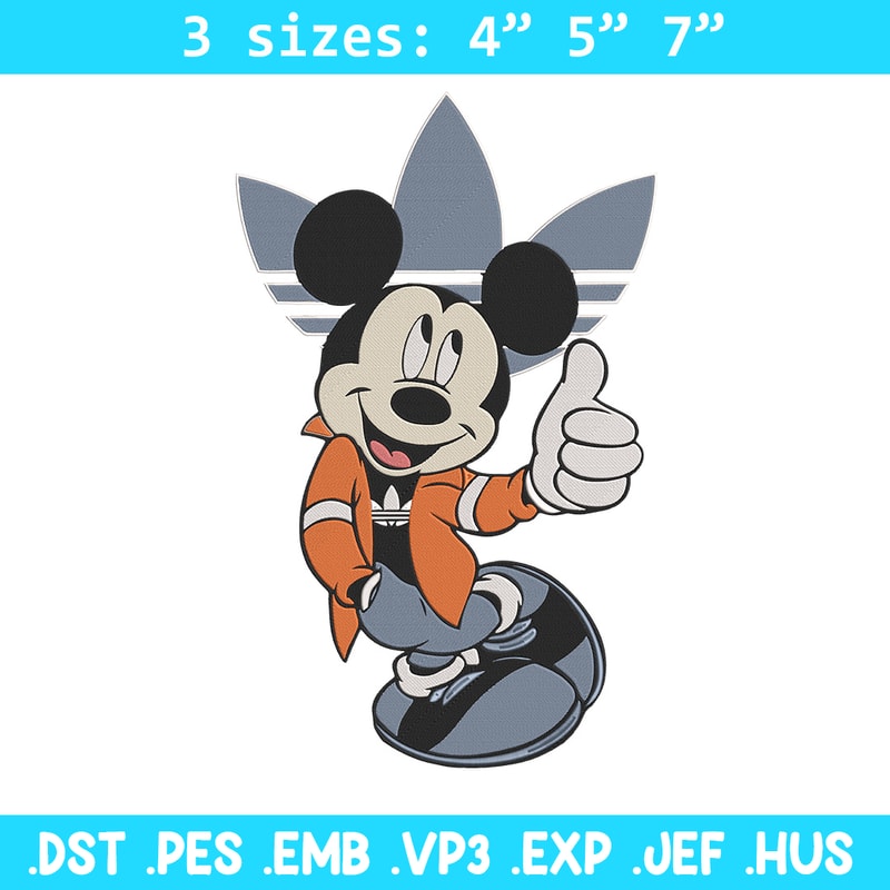 Mickey x adidas Embroidery Design, Mickey Embroidery, Embroidery File, Adidas Embroidery, Anime shirt, Digital download.jpg