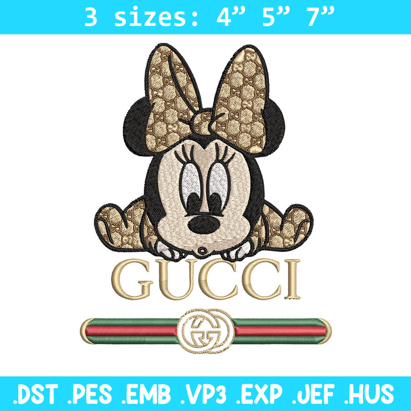 Minnie baby gucci Embroidery Design,Gucci Embroidery, Embroidery File, Logo shirt, Sport Embroidery, Digital download.jpg