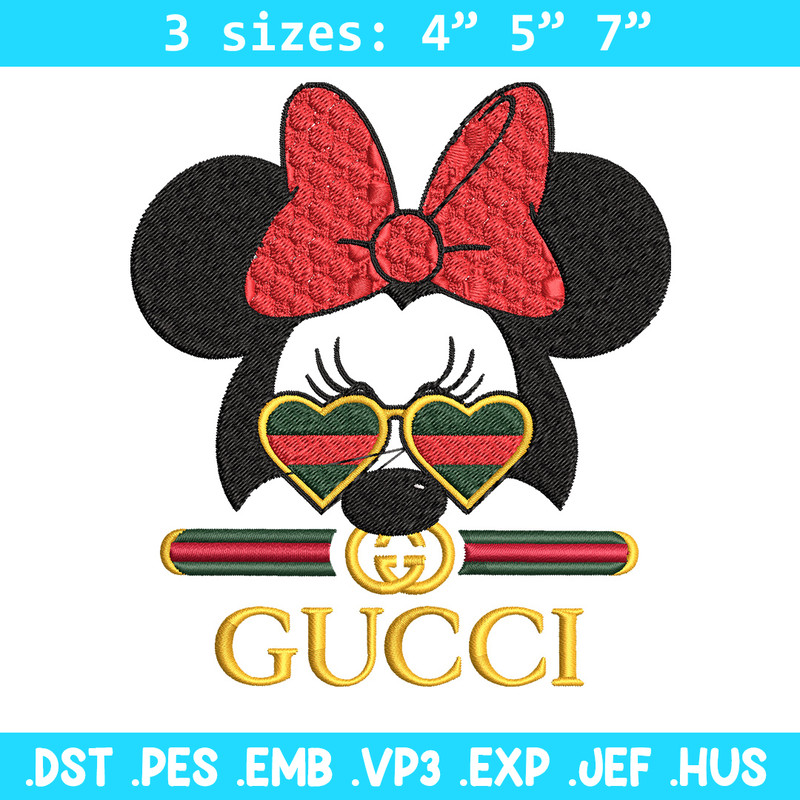 Minnie head Embroidery Design, Gucci Embroidery, Brand Embroidery, Logo shirt, Embroidery File, Digital download.jpg