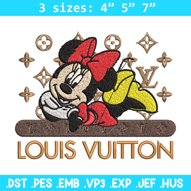 Minnie louis vuitton Embroidery Design, Lv Embroidery, Embroidery File, Brand Embroidery, Logo shirt, Digital download.jpg