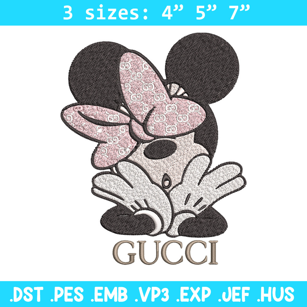 Minnie mouse Embroidery Design, Gucci Embroidery, Brand Embroidery, Logo shirt, Embroidery File, Digital download.jpg