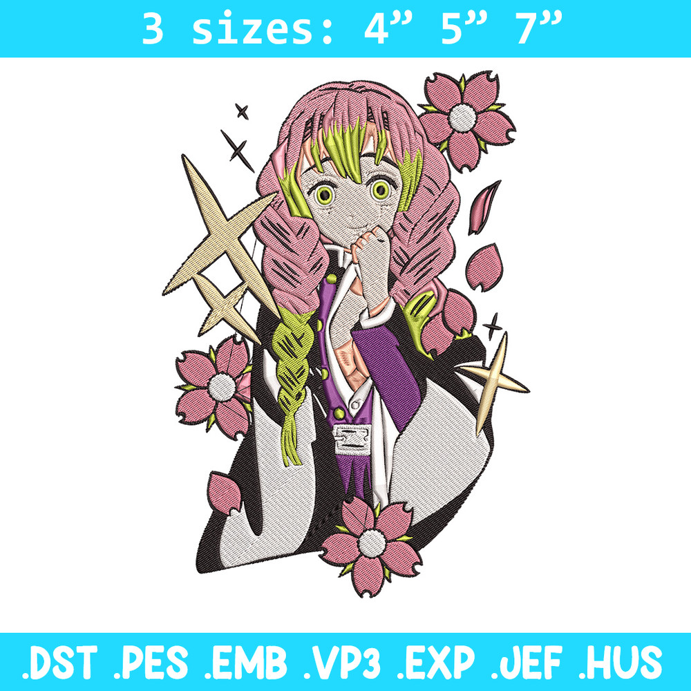 Mitsuri cute Embroidery Design, Demon slayer Embroidery, Embroidery File, Anime Embroidery, Anime shirt,Digital download.jpg