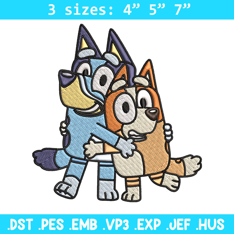 Mom and Dad Bluey Embroidery, Bluey Embroidery, Embroidery File, cartoon design, cartoon shirt, Digital download..jpg