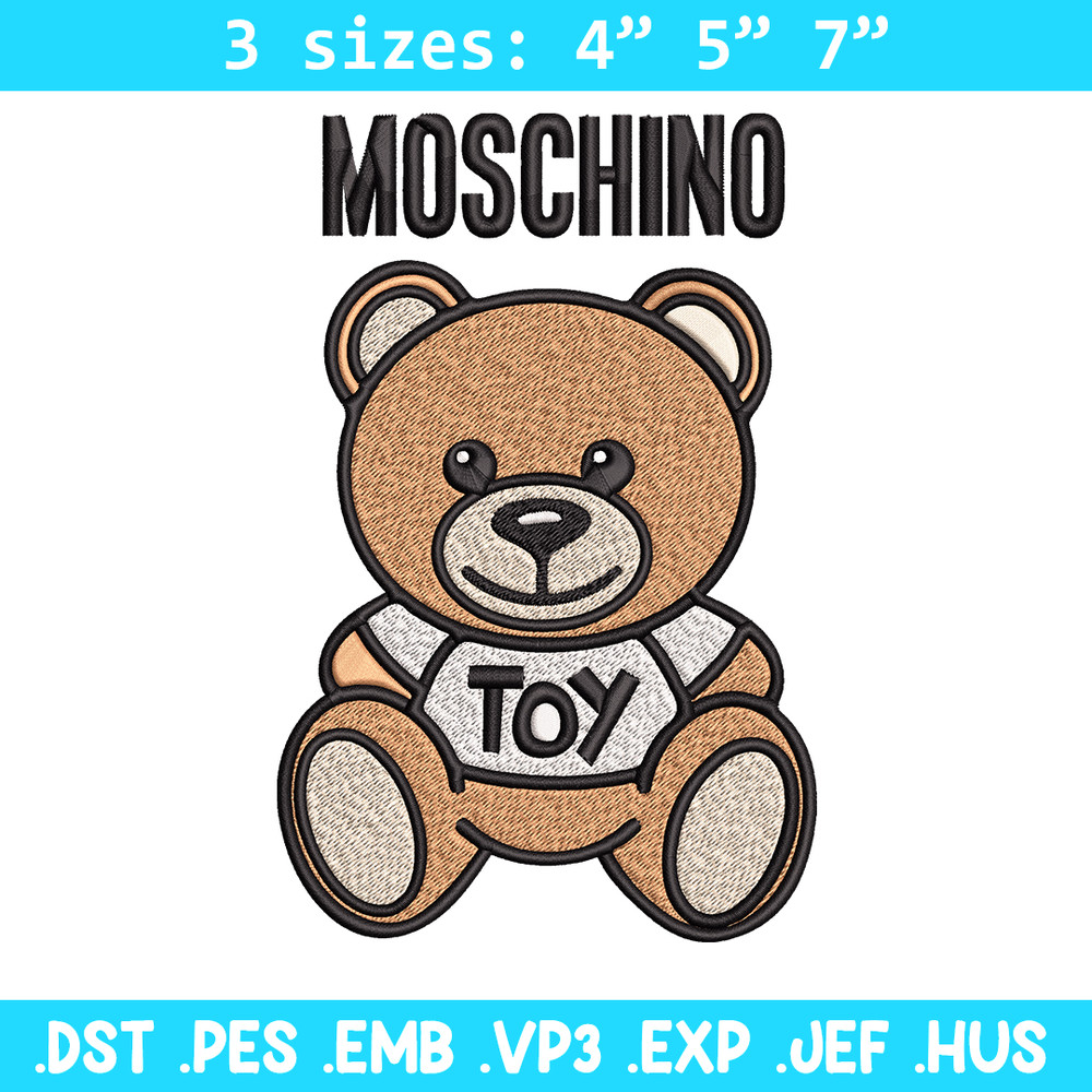 Moschino Kids Teddy logo Embroidery design, Moschino Embroidery, logo design, Embroidery File, Instant download..jpg