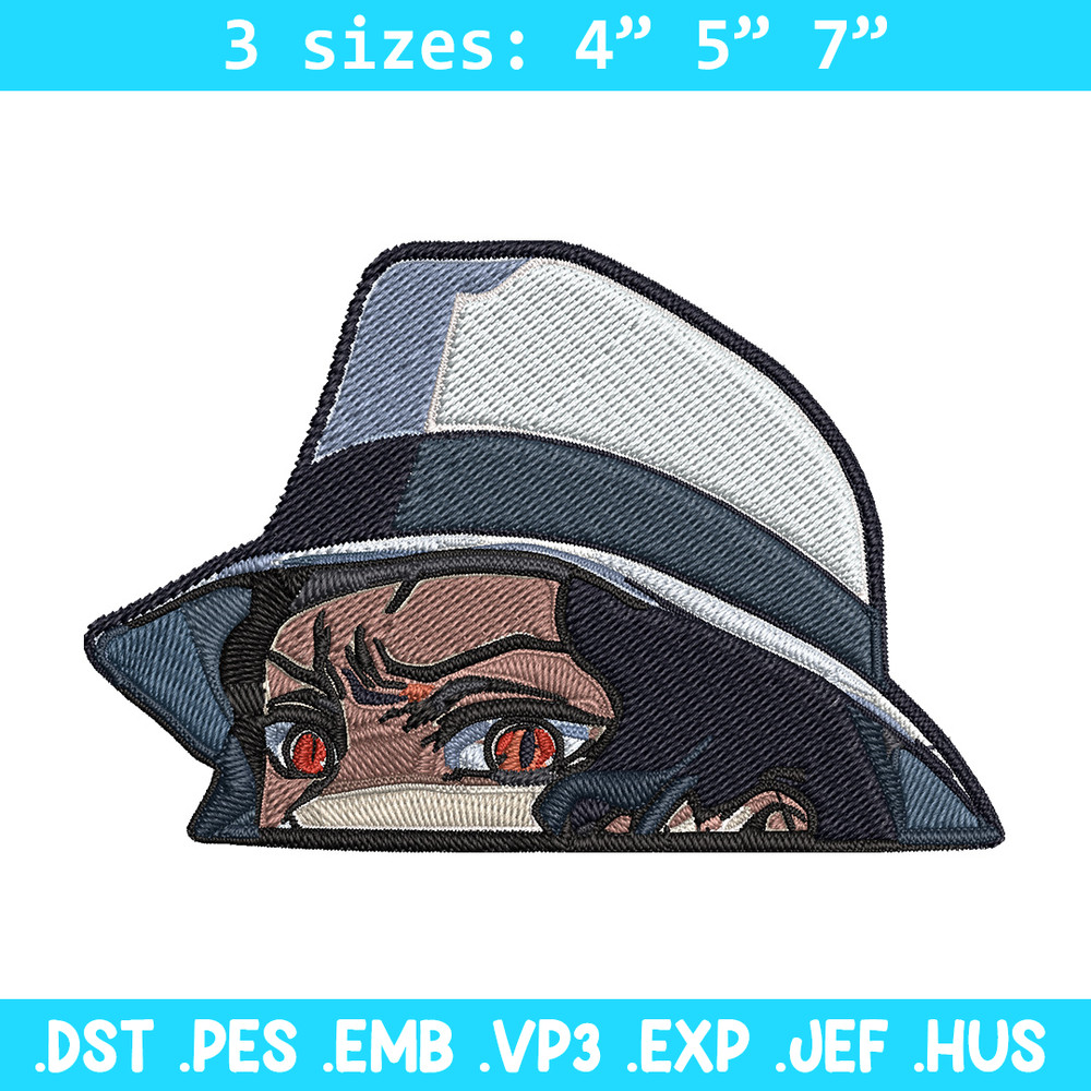 Muzan Peeker Embroidery Design, Demon slayer Embroidery, Embroidery File, Anime Embroidery, Digital download.jpg
