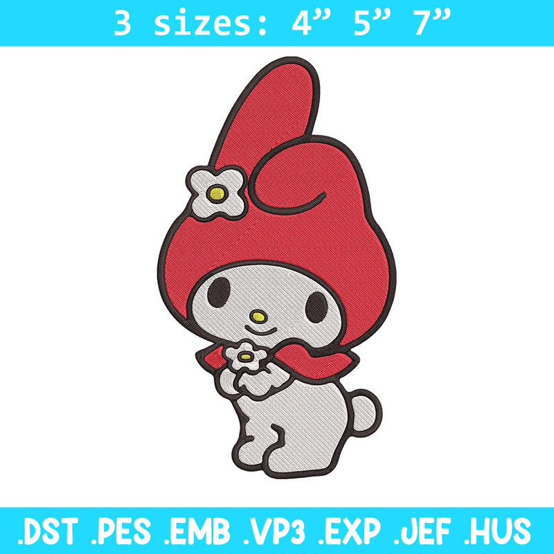 My Melody Embroidery Design, Hello kitty Embroidery, Embroidery File, Anime Embroidery, Anime shirt, Digital download.jpg