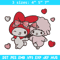 My Melody love Embroidery Design, Hello kitty Embroidery, Embroidery File, Anime Embroidery,Anime shirt,Digital download.jpg
