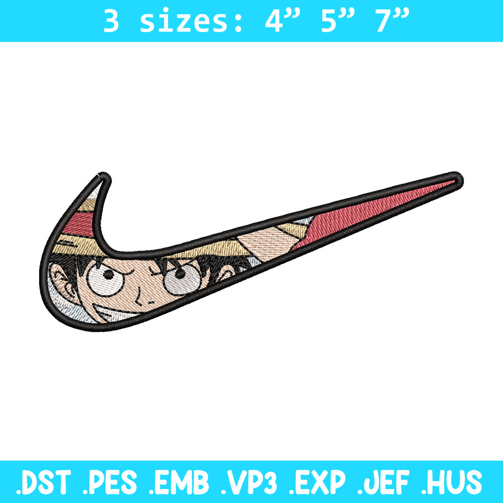 Nike luffy smile embroidery design, One piece embroidery,Nike design,Embroidery shirt, Embroidery file, Digital download.jpg