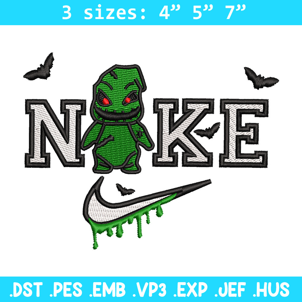 Nike oogie boogie embroidery design, Horror embroidery, Nike design, Embroidery shirt, Embroidery file, Digital download.jpg