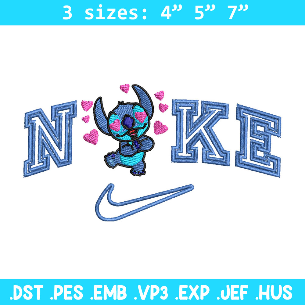 Nike stitch heart embroidery design, Stitch embroidery, Nike design, Embroidery file,Embroidery shirt, Digital download.jpg