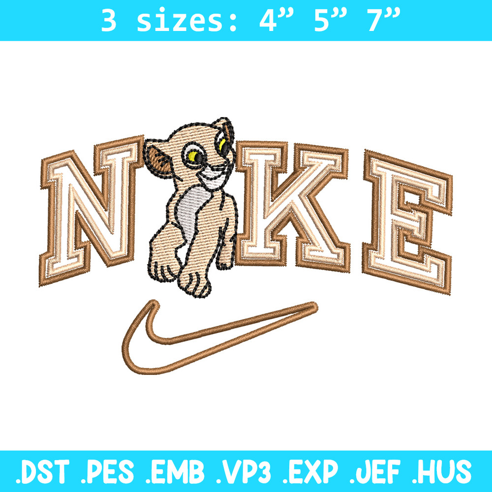 Nike tiger embroidery design, Lion king embroidery, Nike design,Embroidery file,Embroidery shirt,Digital download.jpg