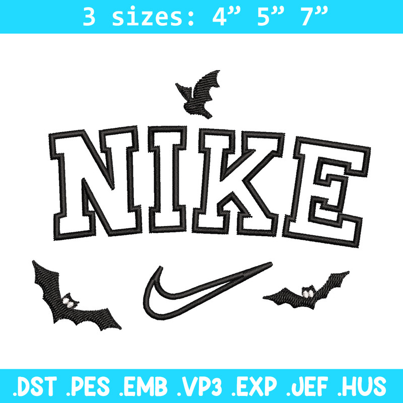 Nike x bat embroidery design, Bat embroidery, Nike design, Embroidery shirt, Embroidery file,Digital download.jpg