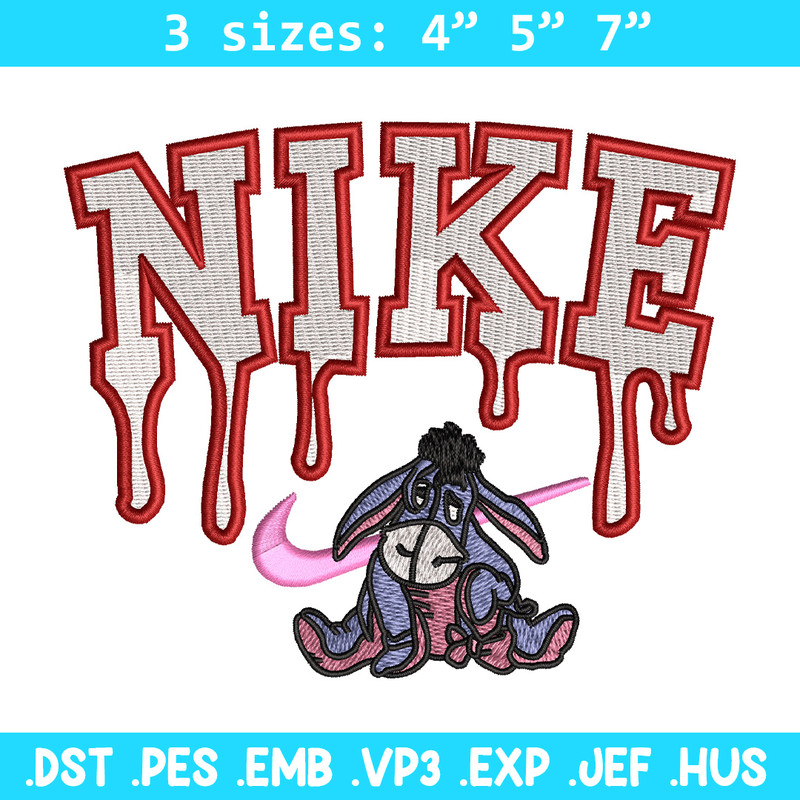 Nike x donkey embroidery design, Eeyore embroidery, Nike design, Embroidery shirt, Embroidery file, Digital download.jpg