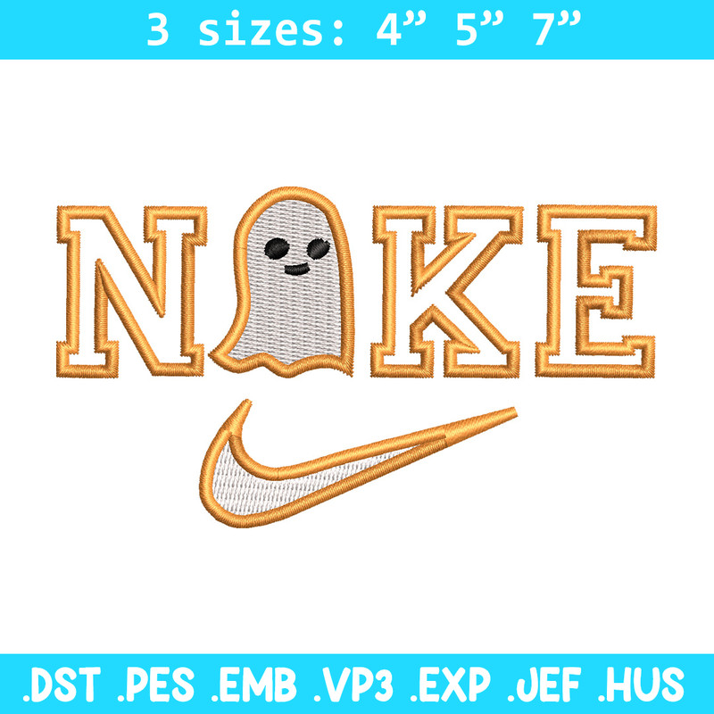 Nike x ghost horror embroidery design, Ghost embroidery, Nike design, Embroidery shirt, Embroidery file,Digital download.jpg