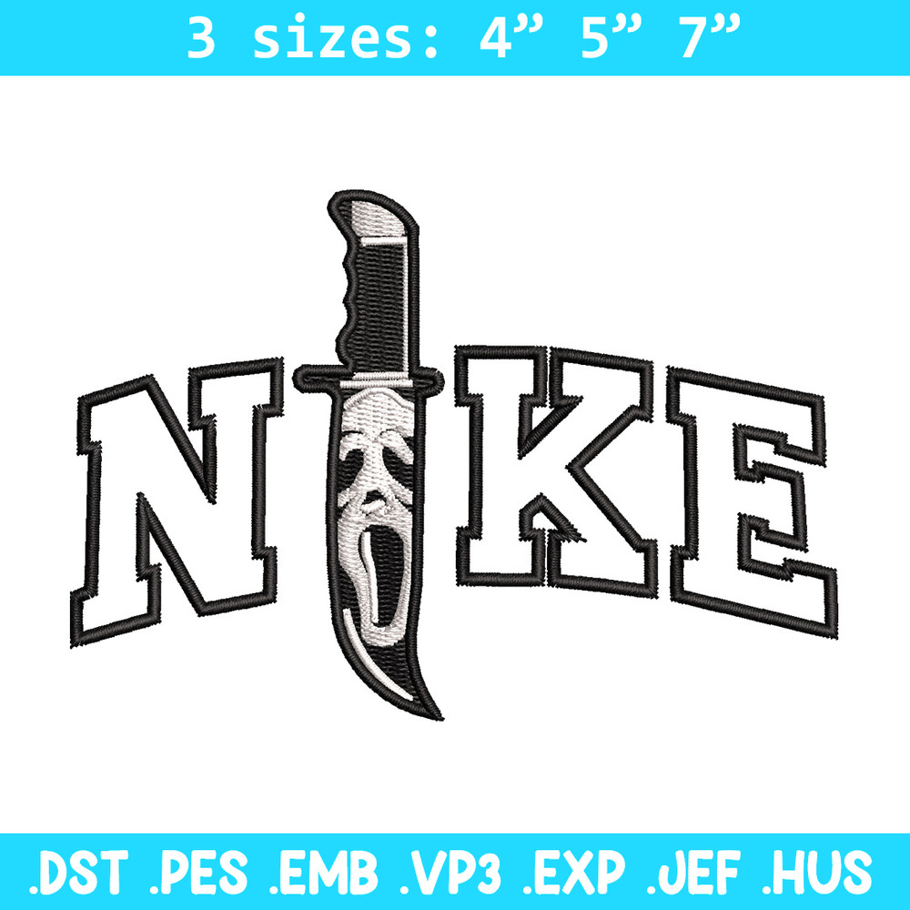 Nike x knife embroidery design, Horror embroidery, Nike design, Embroidery shirt, Embroidery file, Digital download.jpg