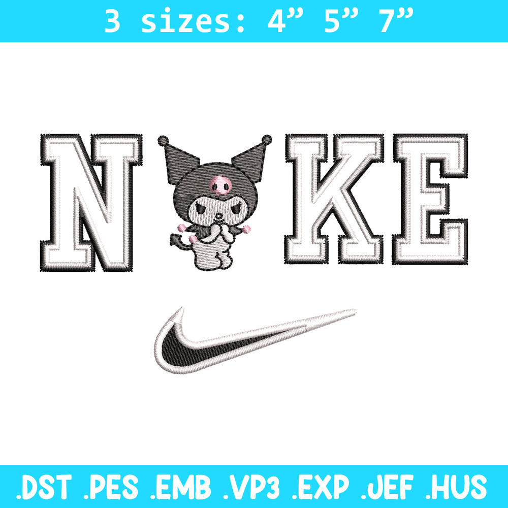Nike x kuromi embroidery design, Kuromi embroidery, Nike design, Embroidery shirt, Embroidery file,Digital download.jpg