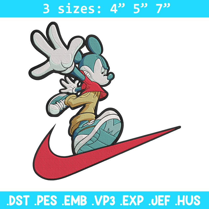 Nike x mickey Embroidery Design, Mickey Embroidery, Embroidery File, Nike Embroidery, Anime shirt, Digital download..jpg