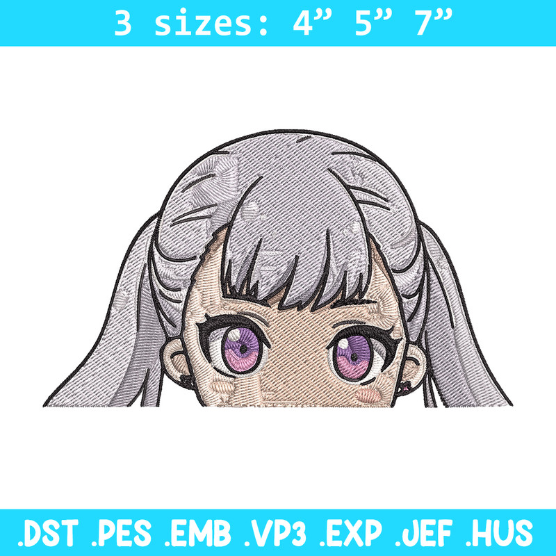 Noelle Peeker Embroidery Design, Black clover Embroidery, Embroidery File, Anime Embroidery,Anime shirt,Digital download.jpg