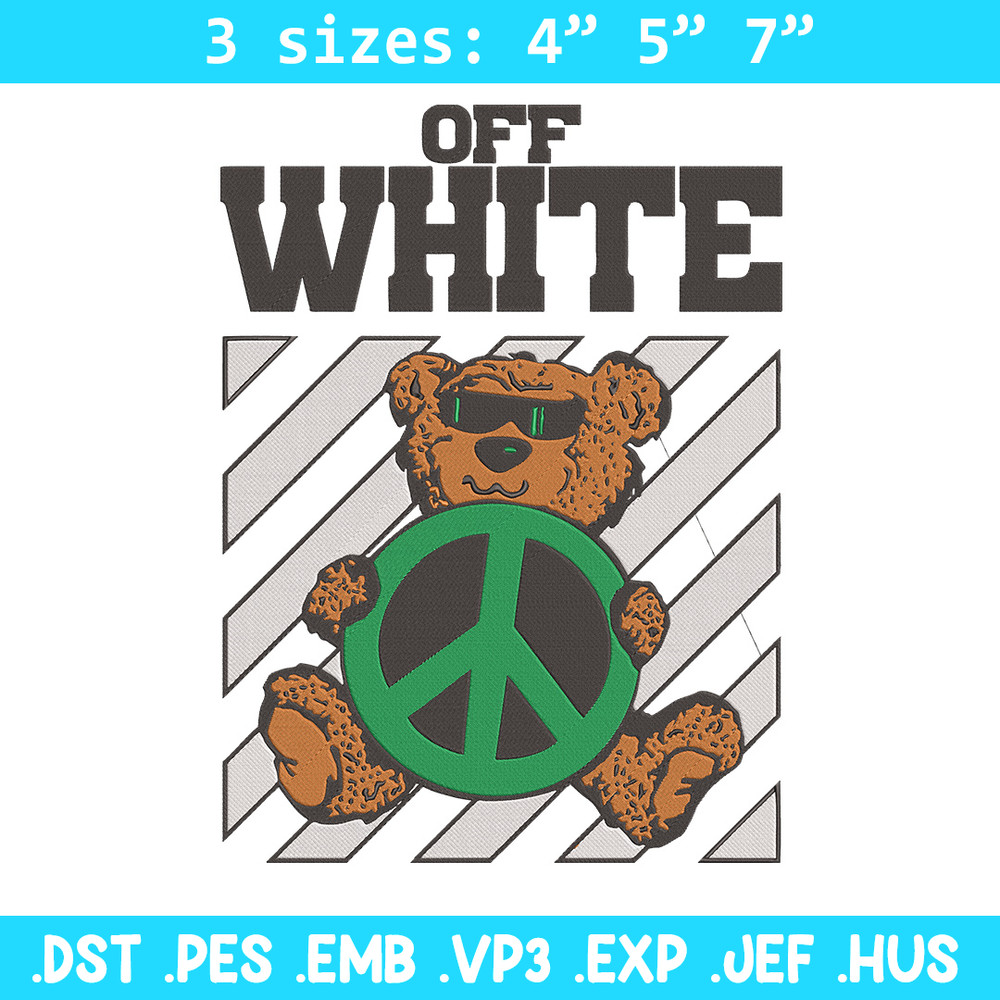 Off white Embroidery Design, Bear Embroidery, Embroidery File, Anime Embroidery, Anime shirt, Digital download.jpg