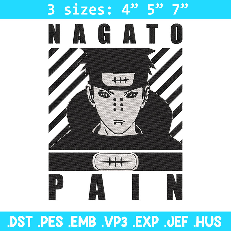 Pain poster Embroidery Design, Naruto Embroidery, Embroidery File, Anime Embroidery, Anime shirt, Digital download.jpg
