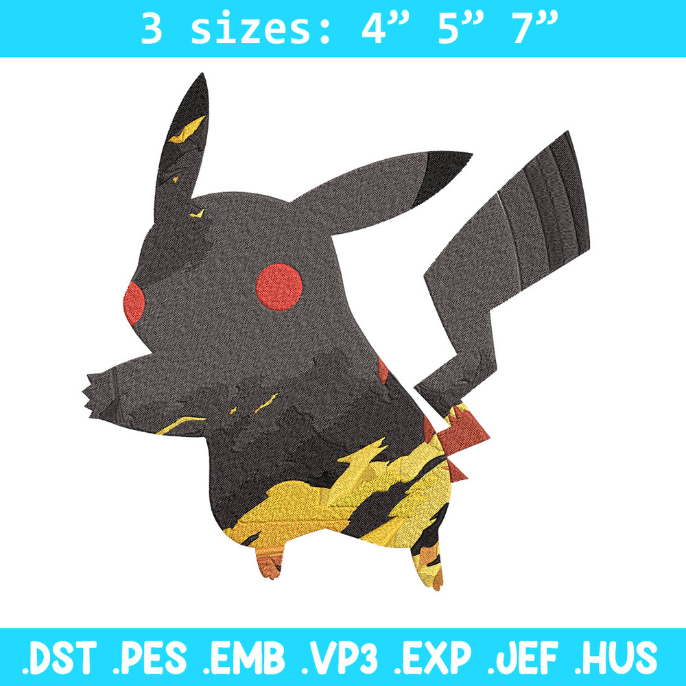 Pikachu poster Embroidery Design, Pokemon Embroidery, Embroidery File, Anime Embroidery, Anime shirt, Digital download..jpg