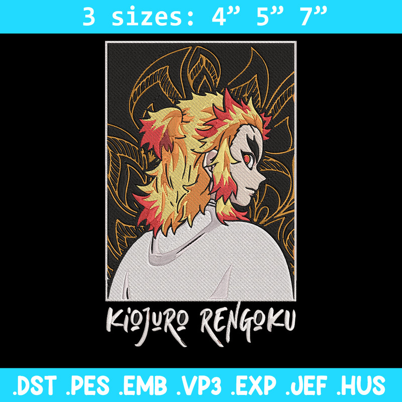 Rengoku Kyoujurou Embroidery Design, Demon slayer Embroidery, Embroidery File, Anime Embroidery, Digital download.jpg