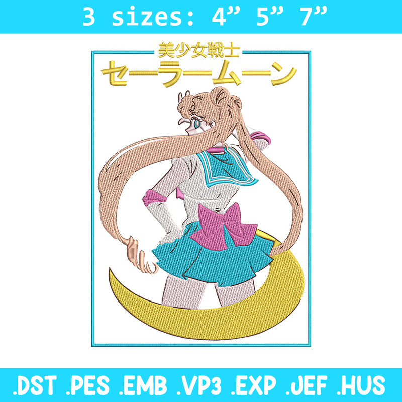Sailor Moon Embroidery Design, Sailor Moon Embroidery, Embroidery File, Anime Embroidery, Anime shirt, Digital download..jpg