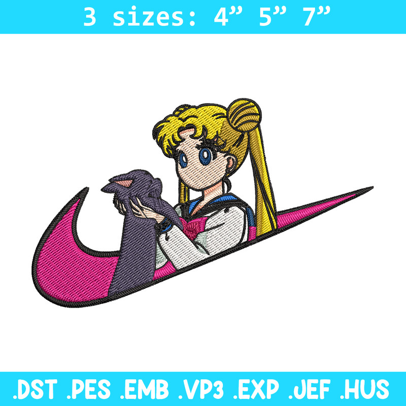 Sailor Moon Embroidery Design, Sailor Moon Embroidery, Embroidery File, Nike Embroidery, Anime shirt, Digital download..jpg