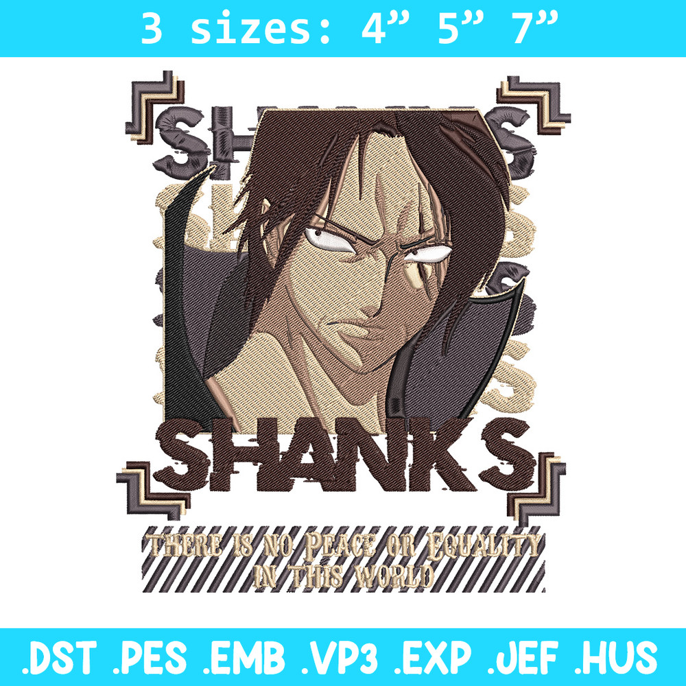 Shanks poster Embroidery Design, One piece Embroidery, Embroidery File, Anime Embroidery, Anime shirt, Digital download..jpg
