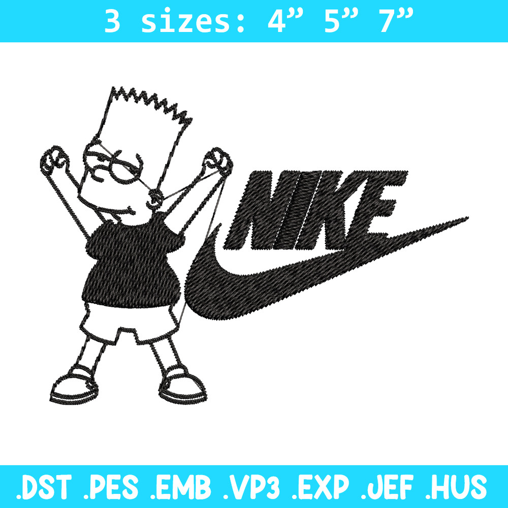 Simpson Nike Embroidery design, Simpson cartoon Embroidery, Nike design, Embroidery file, logo shirt, Instant download..jpg